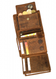 Vintage-Leder Geldbörse RFID braun